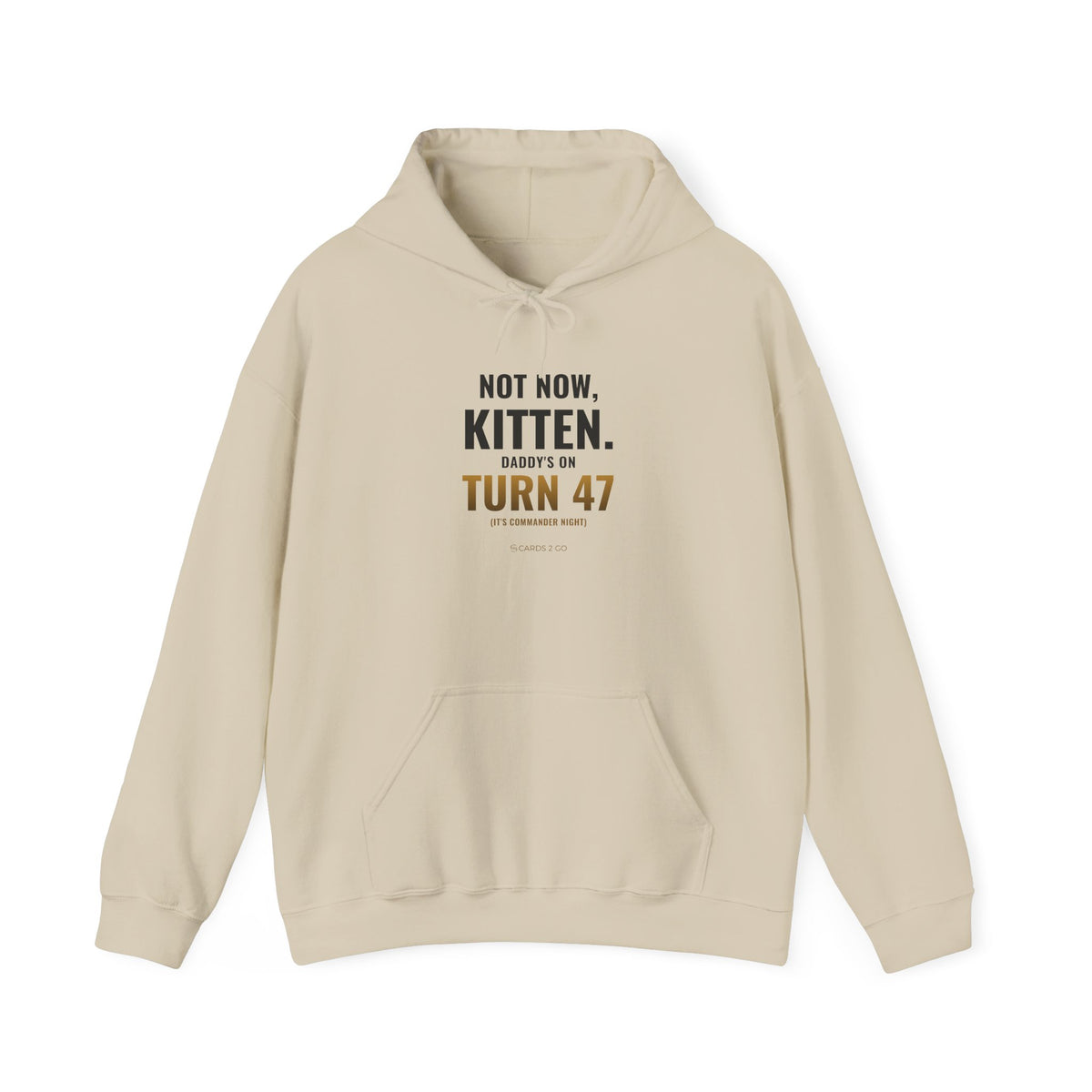 Not Now Kitten, Daddy's On Turn 47 Hoodie