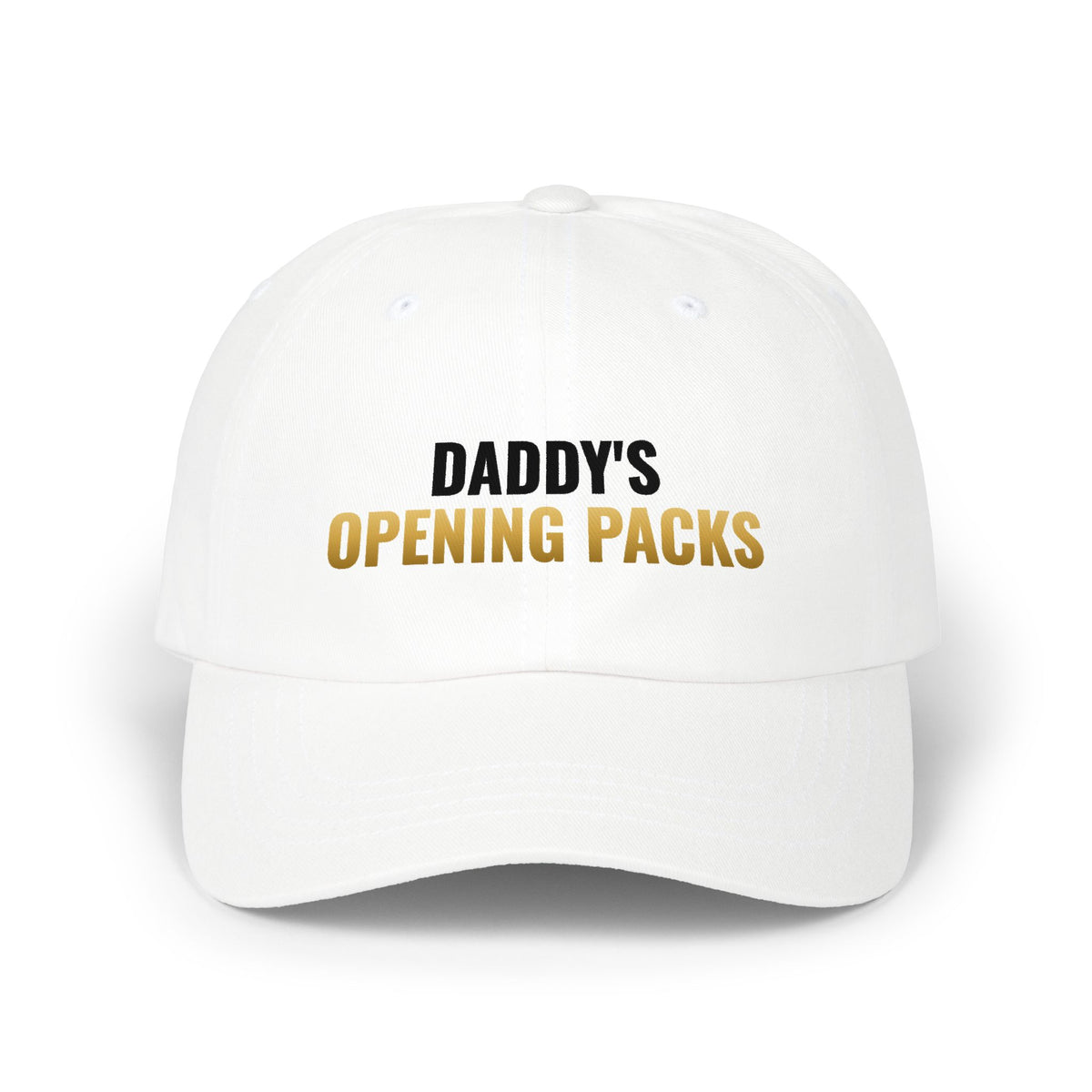 Daddy's Opening Packs Dad Hat – funny trading card dad hat by Cards2Go
