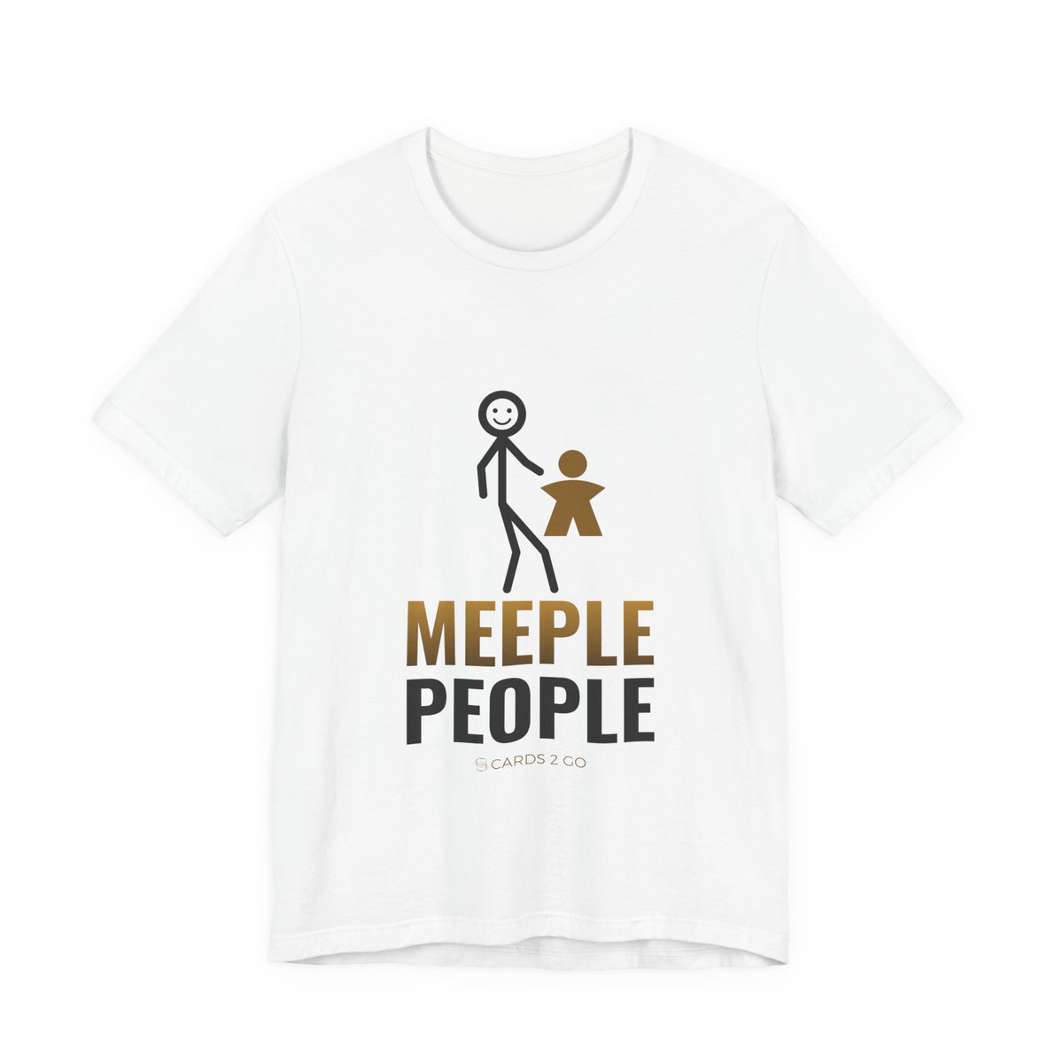 Meeple People Illustrated Tee – funny board game t-shirt by Cards2Go
