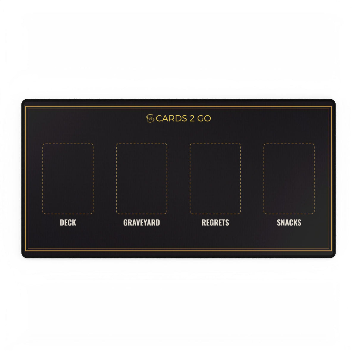 Deck / Graveyard / Regrets / Snacks Playmat Desk Mat – funny trading card playmat desk mat by Cards2Go