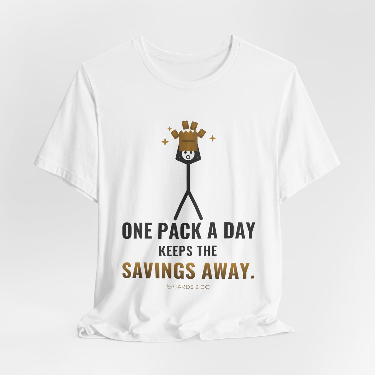 One Pack A Day Keeps The Savings Away Illustrated Tee
