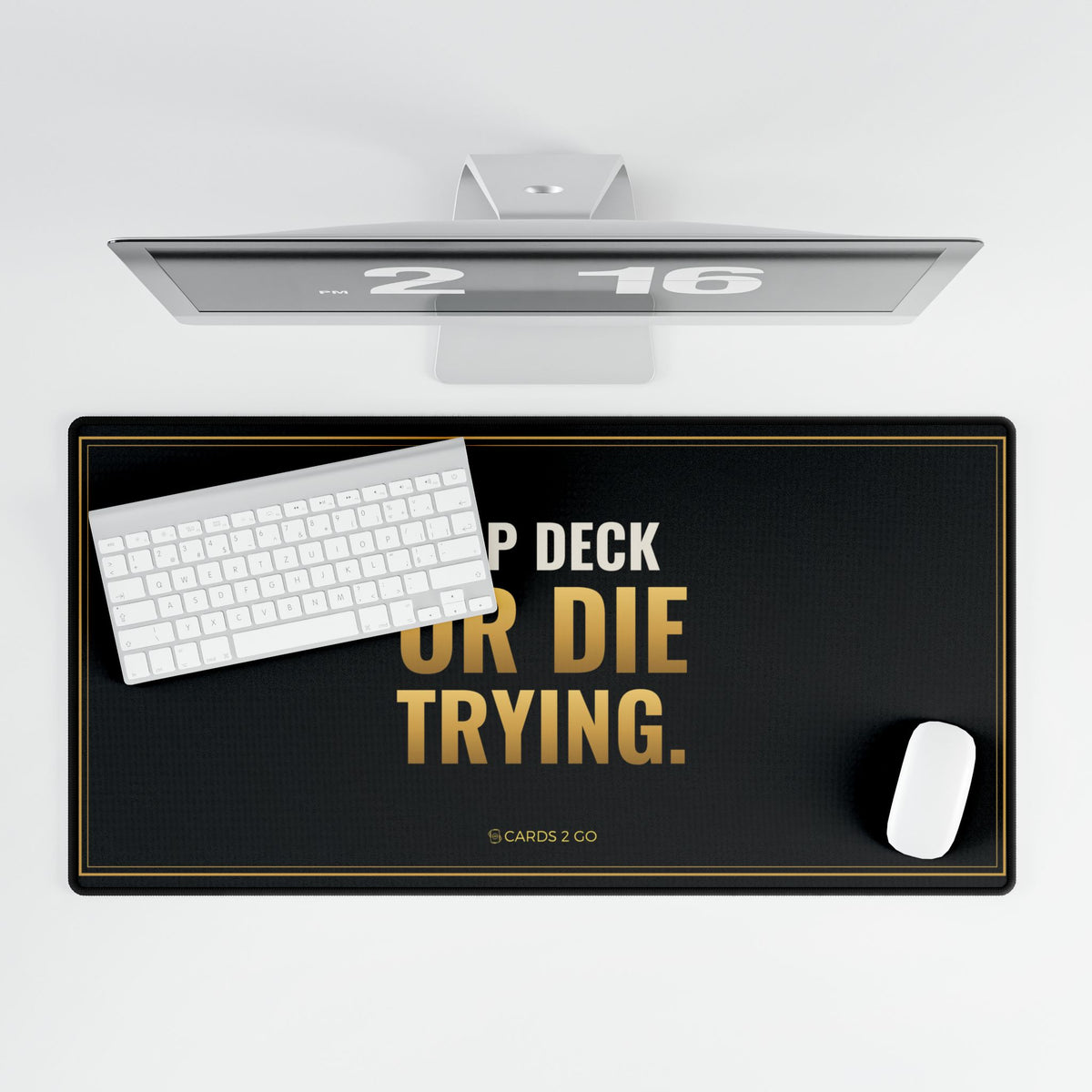 Top Deck Or Die Trying Playmat Desk Mat