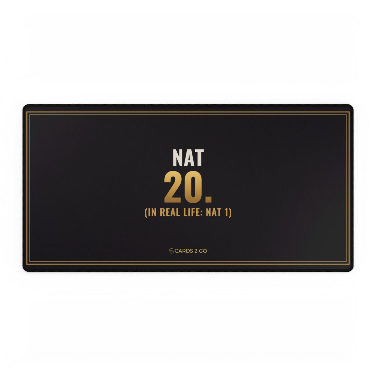 Nat 20 (In Real Life: Nat 1) Playmat Desk Mat – funny D&D playmat desk mat by Cards2Go