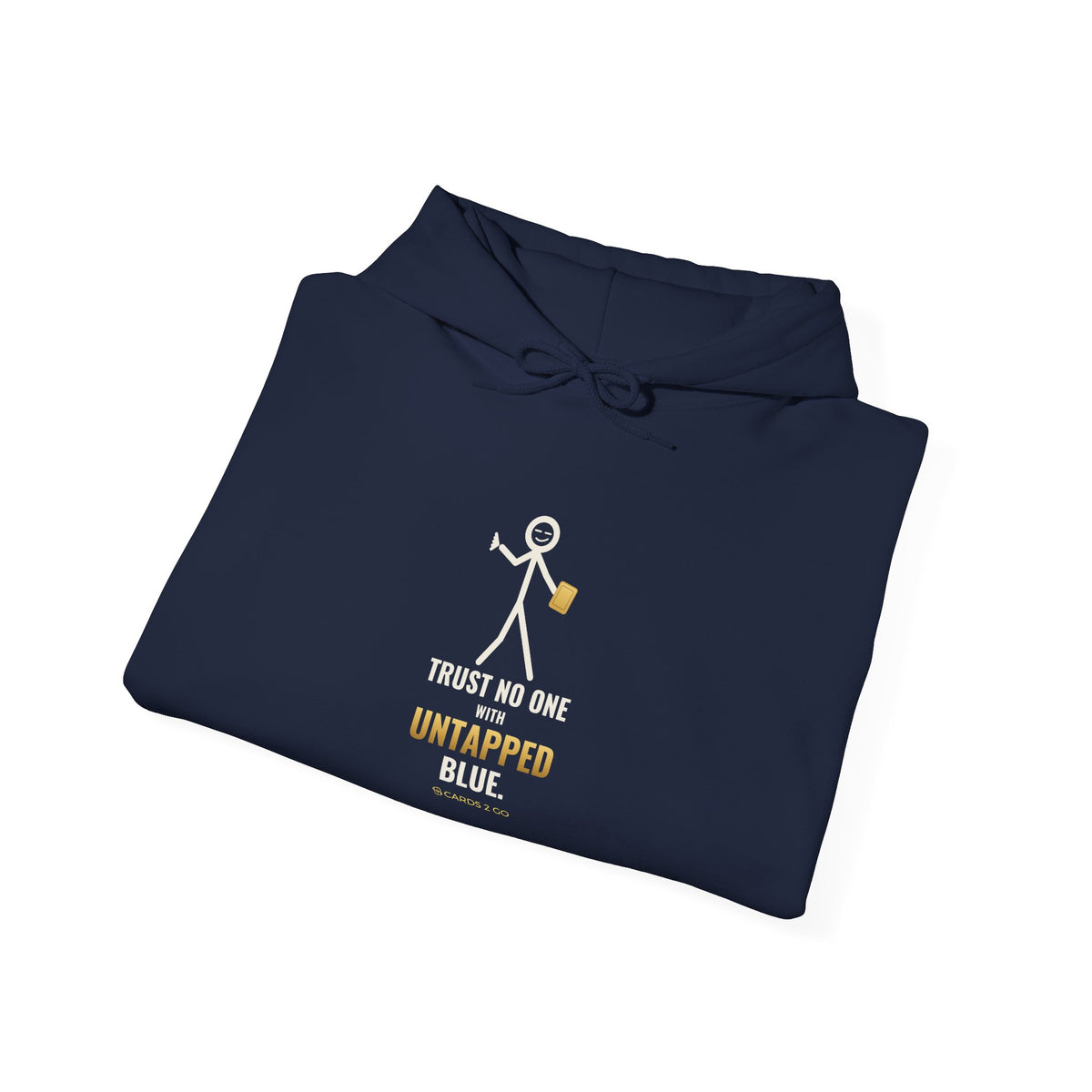 Trust No One With Untapped Blue Illustrated Hoodie