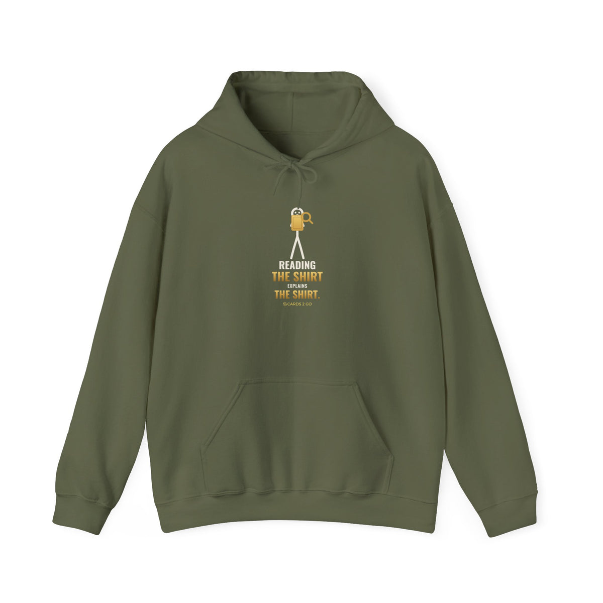 Reading The Shirt Explains The Shirt Illustrated Hoodie
