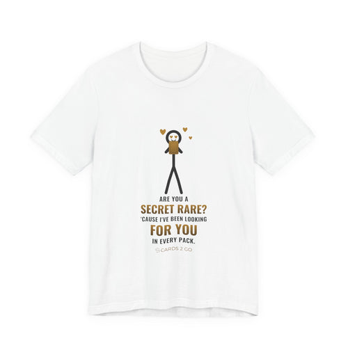 Are You A Secret Rare? Illustrated Tee – funny trading card t-shirt by Cards2Go