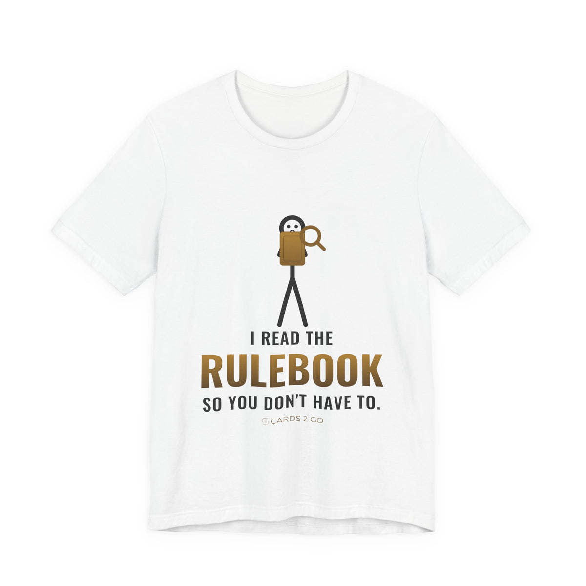 I Read The Rulebook So You Don't Have To Illustrated Tee – funny board game t-shirt by Cards2Go