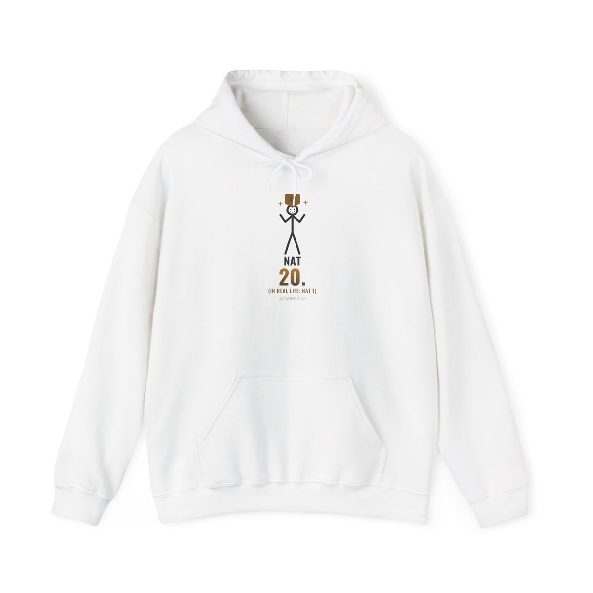 Nat 20 (In Real Life: Nat 1) Illustrated Hoodie – funny D&D hoodie by Cards2Go