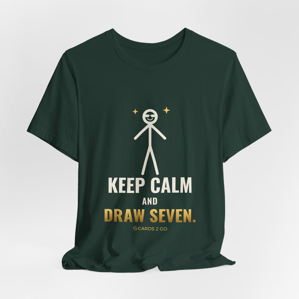 Keep Calm And Draw Seven Illustrated Tee