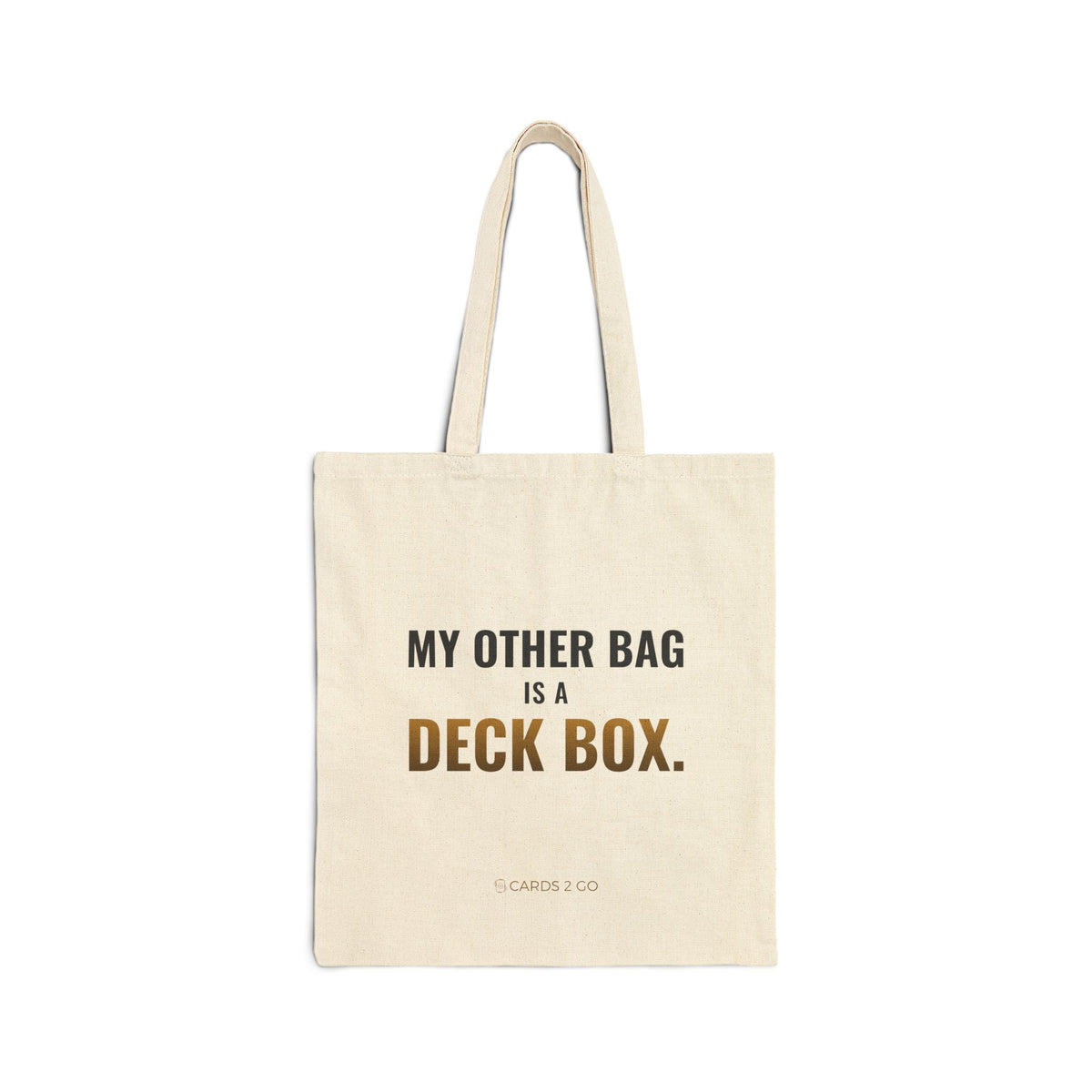My Other Bag Is A Deck Box Tote Bag – funny trading card tote bag by Cards2Go