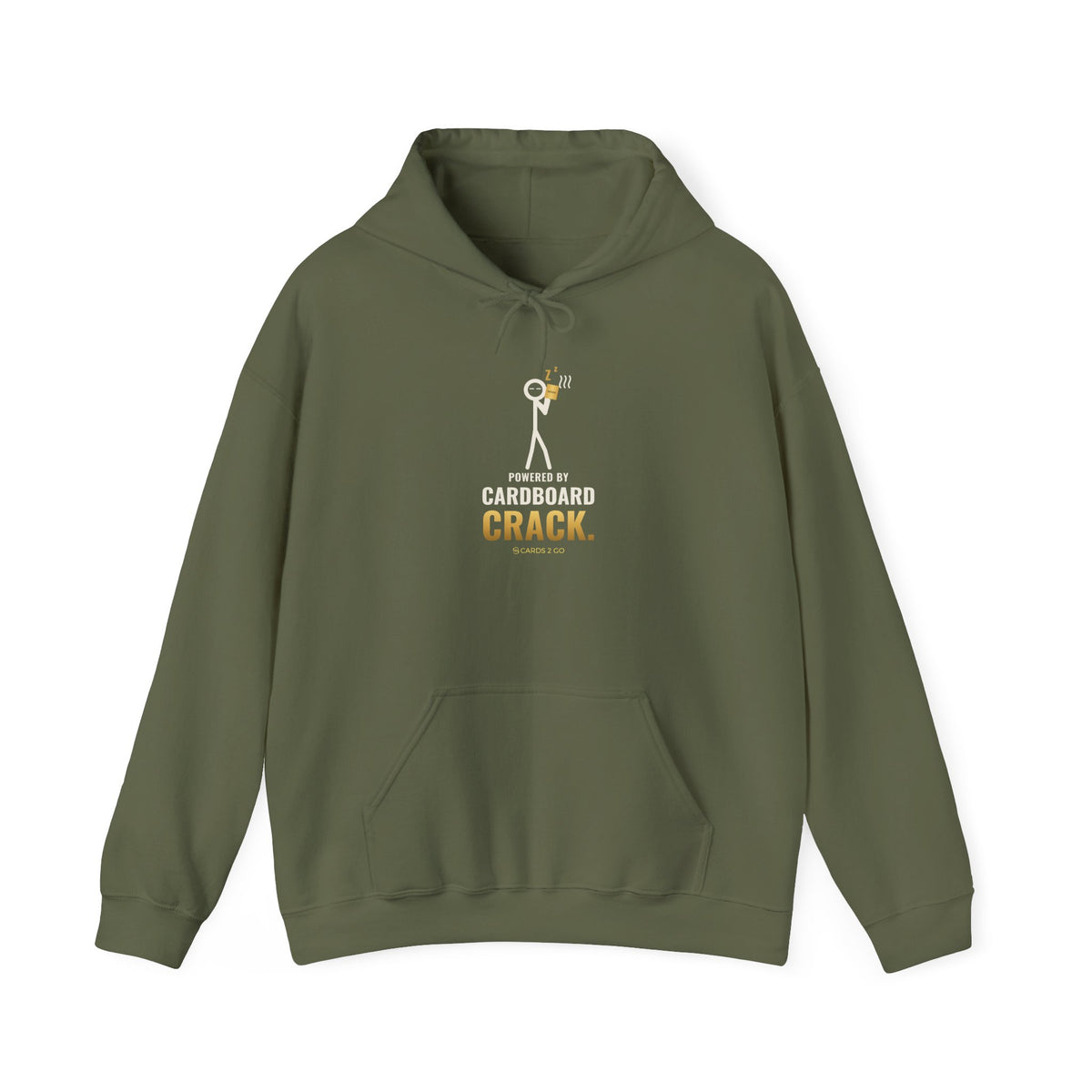 Powered By Cardboard Crack Illustrated Hoodie