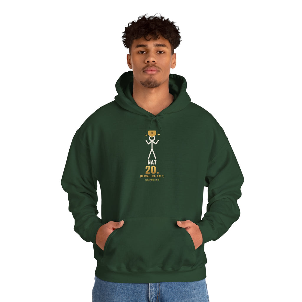 Nat 20 (In Real Life: Nat 1) Illustrated Hoodie