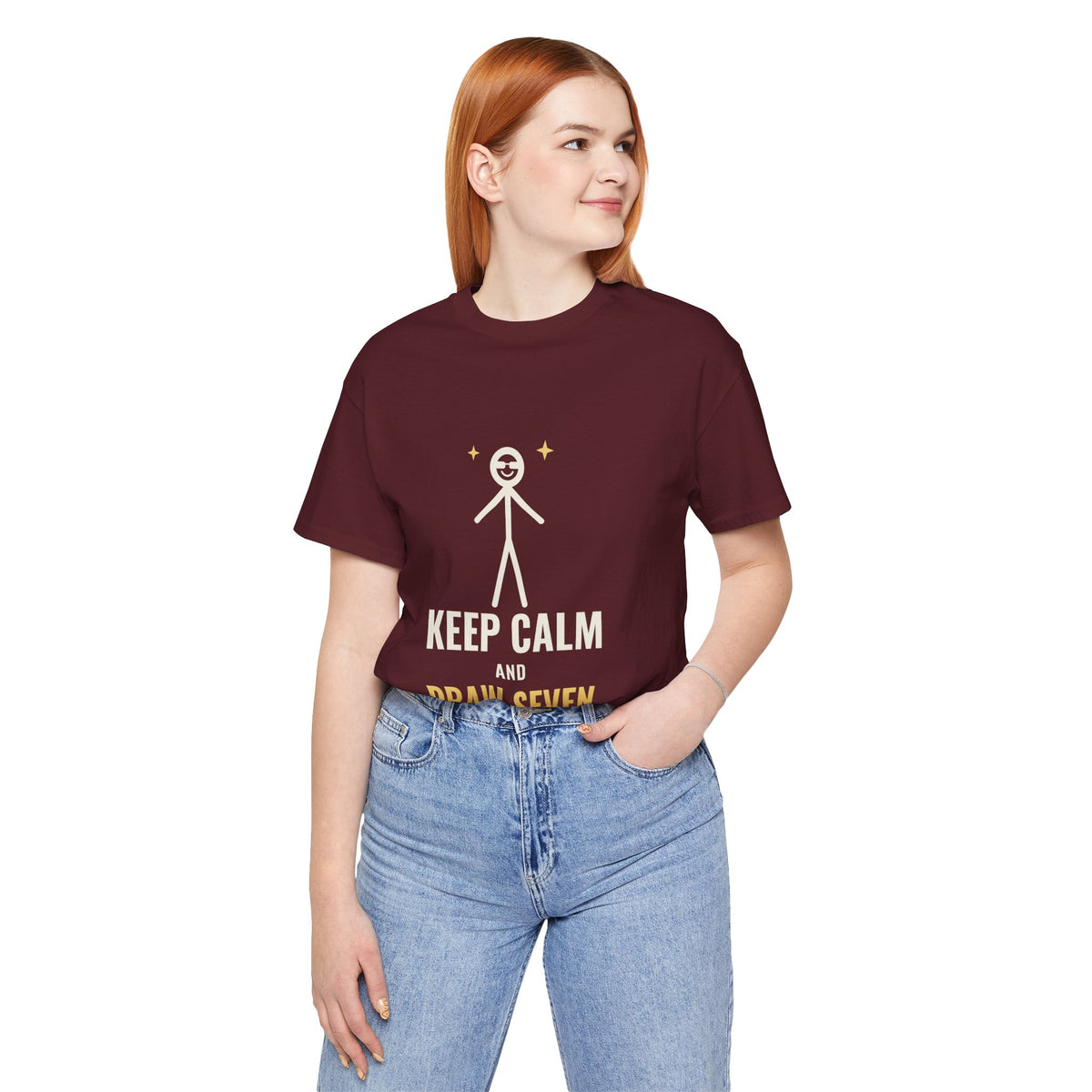 Keep Calm And Draw Seven Illustrated Tee