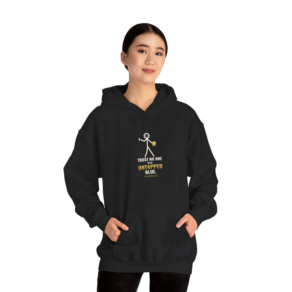 Trust No One With Untapped Blue Illustrated Hoodie