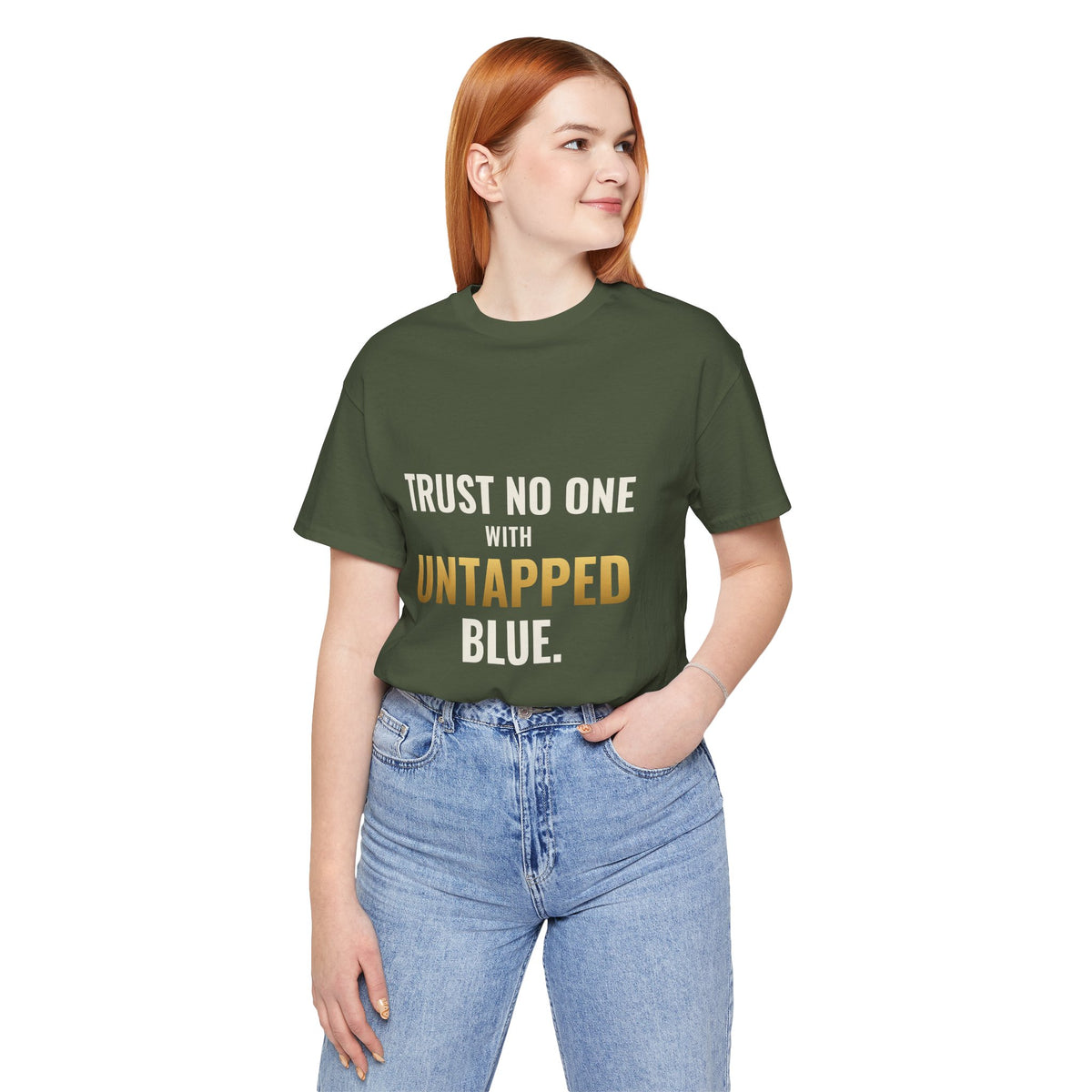 Trust No One With Untapped Blue Tee