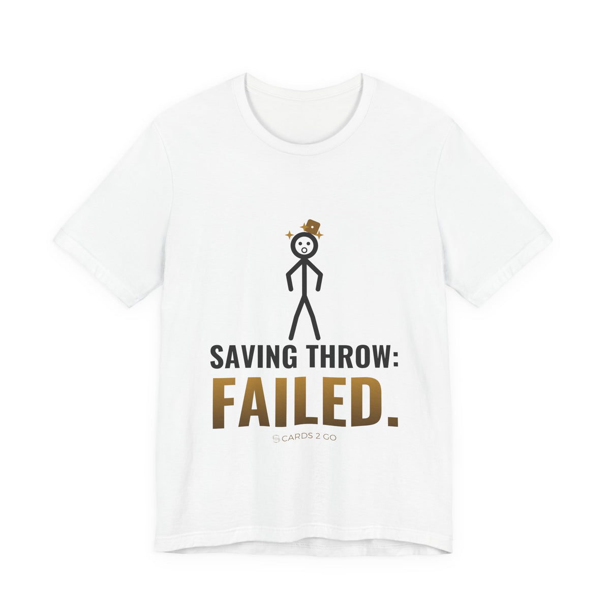 Saving Throw: Failed Illustrated Tee – funny D&D t-shirt by Cards2Go