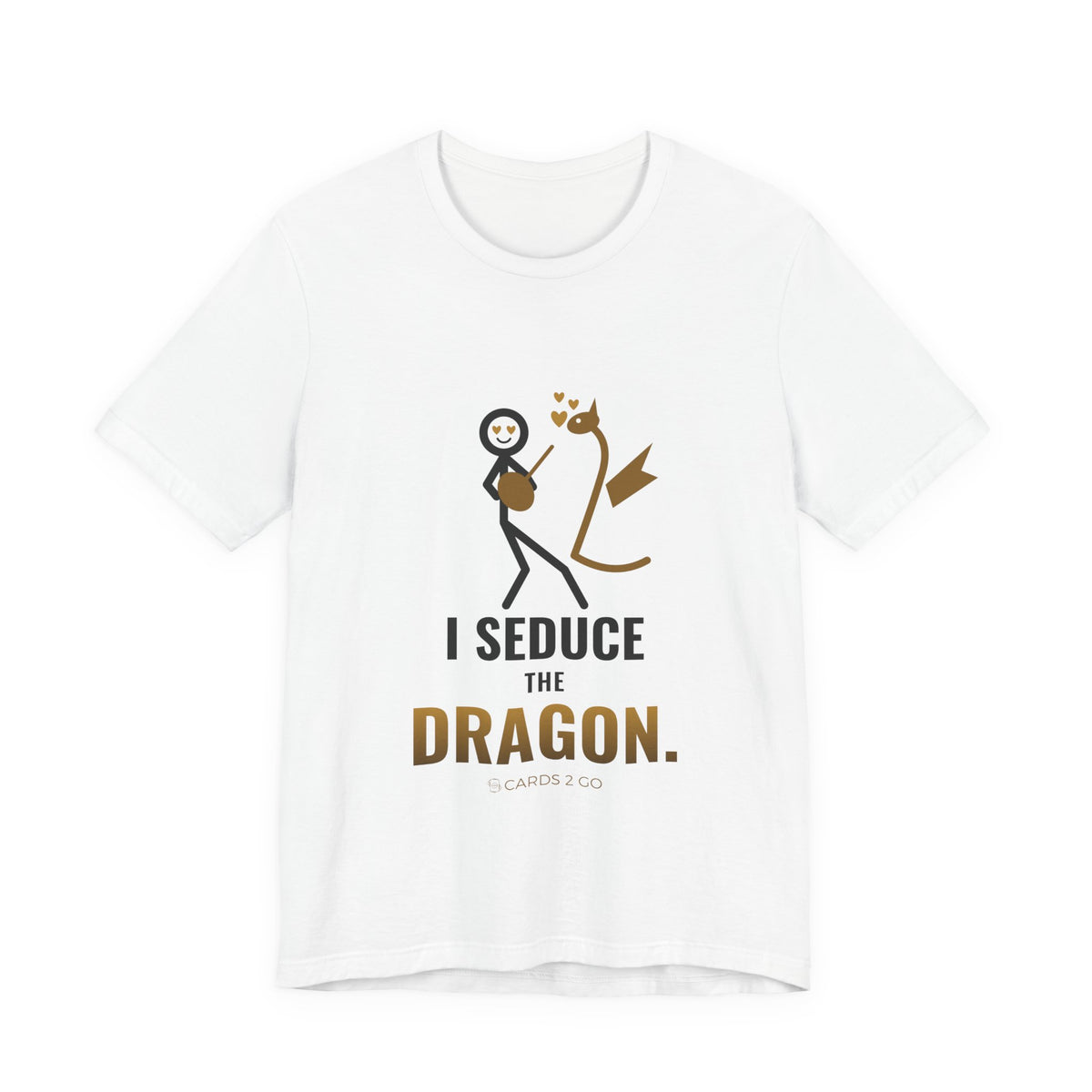 I Seduce The Dragon Illustrated Tee – funny D&D t-shirt by Cards2Go