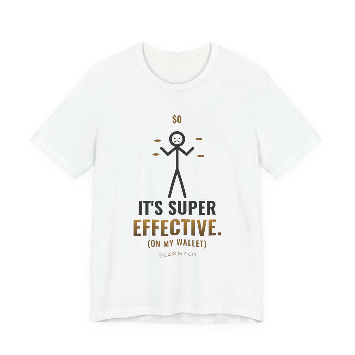 It's Super Effective (On My Wallet) Illustrated Tee – funny Pokémon t-shirt by Cards2Go