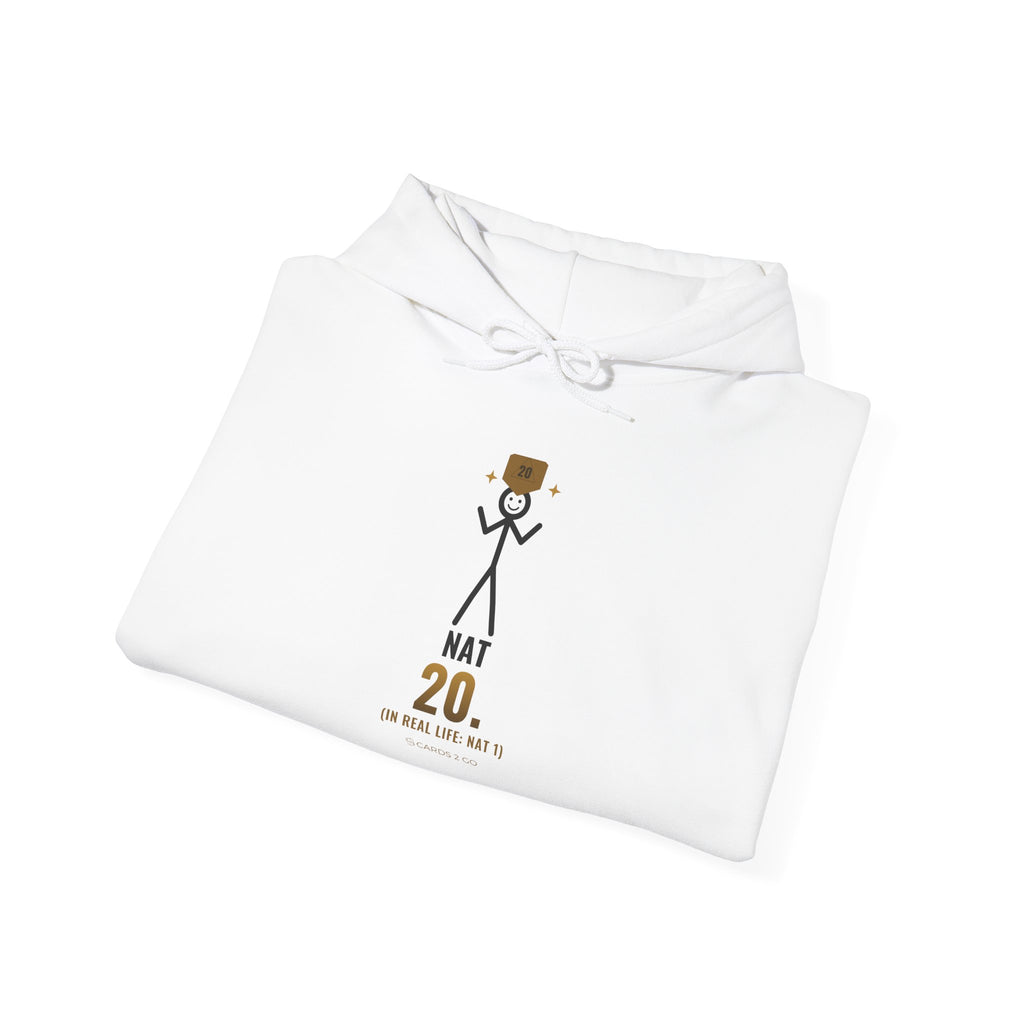 Nat 20 (In Real Life: Nat 1) Illustrated Hoodie