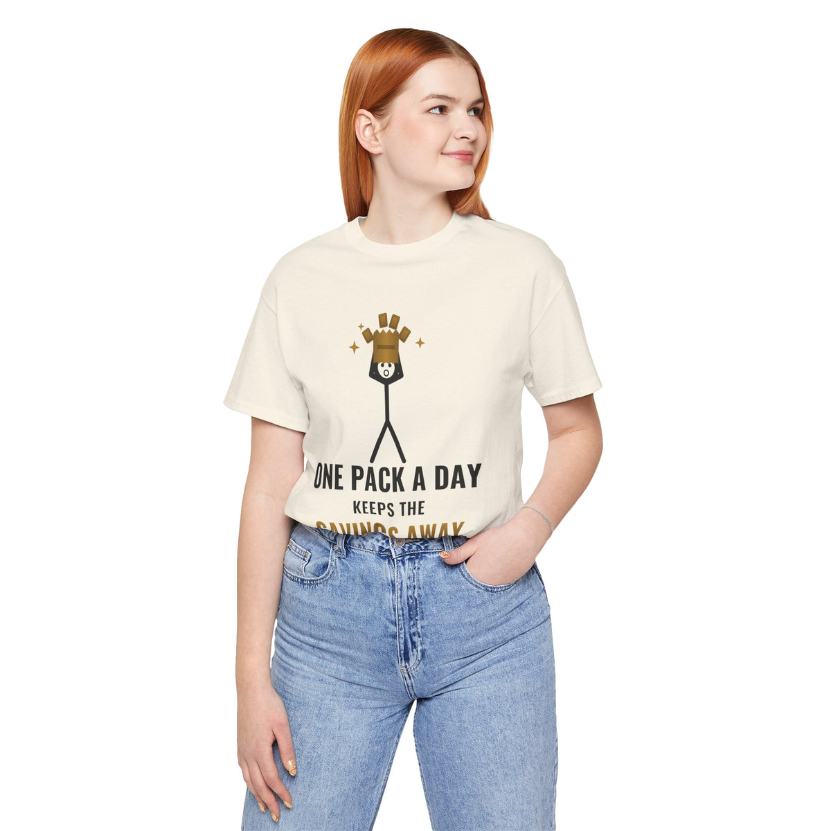 One Pack A Day Keeps The Savings Away Illustrated Tee