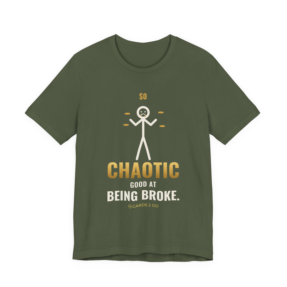 Chaotic Good At Being Broke Illustrated Tee