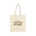 My Binder Is Fuller Than My Fridge Tote Bag – funny trading card tote bag by Cards2Go