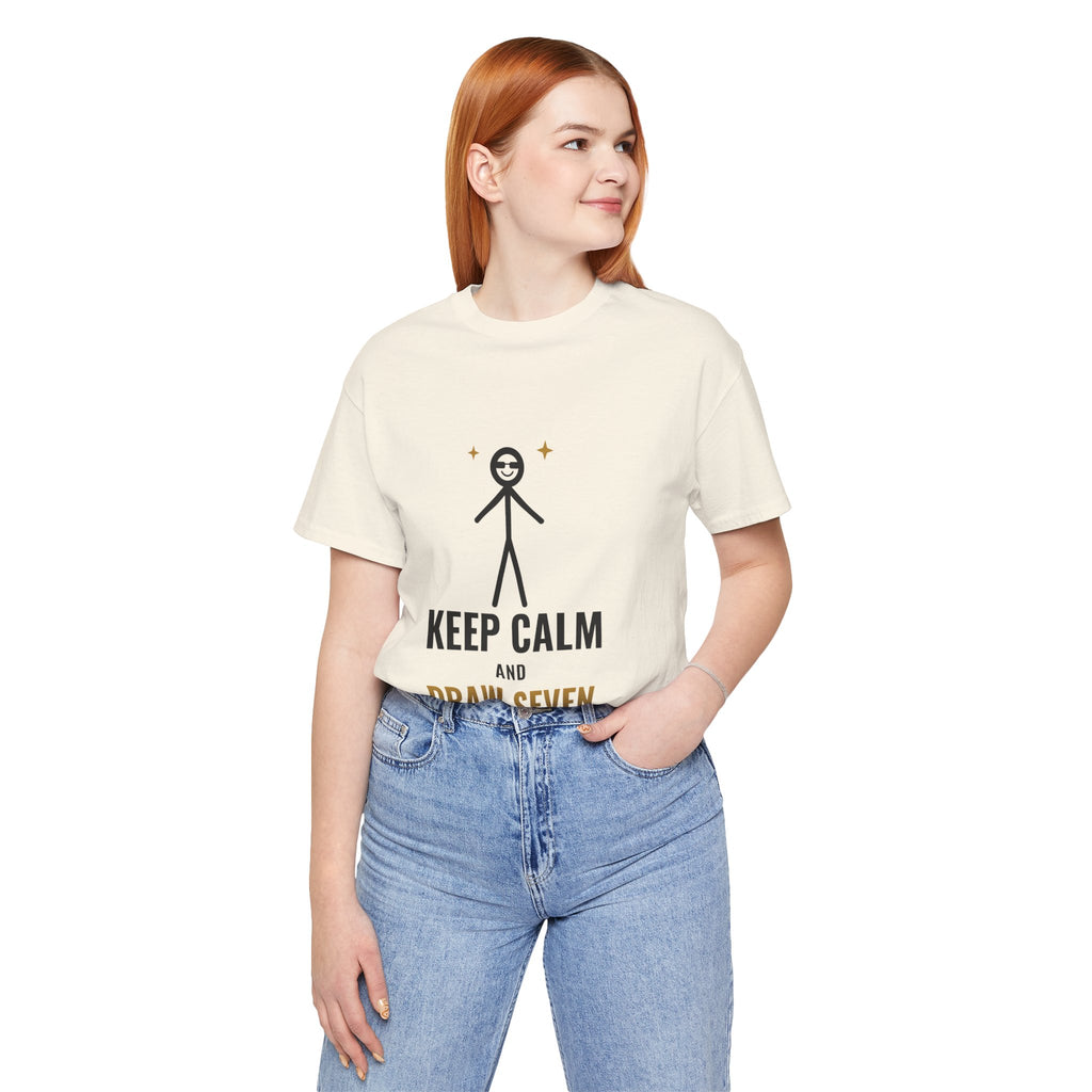 Keep Calm And Draw Seven Illustrated Tee