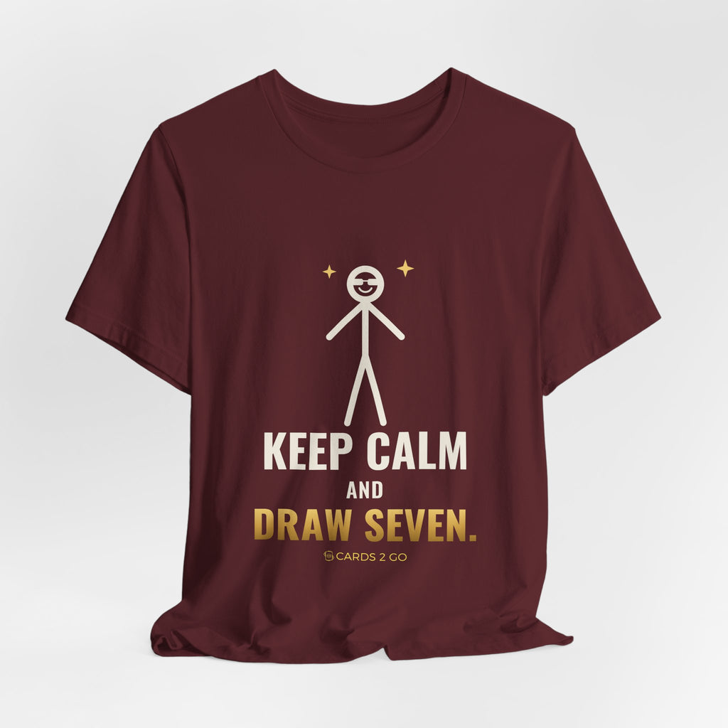 Keep Calm And Draw Seven Illustrated Tee