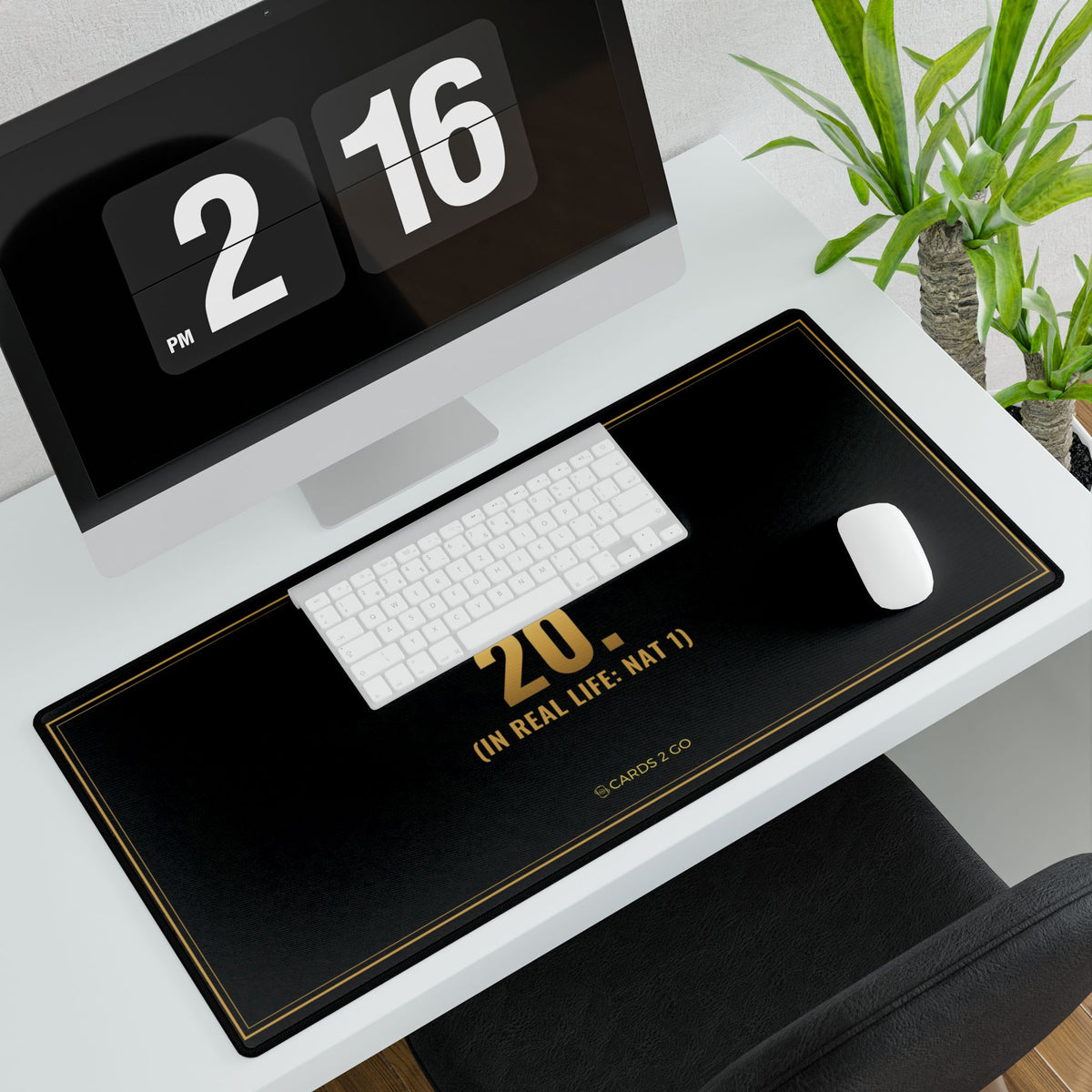 Nat 20 (In Real Life: Nat 1) Playmat Desk Mat