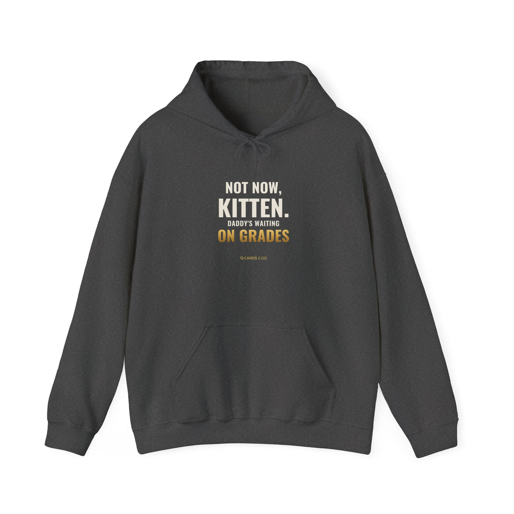 Not Now Kitten, Daddy's Waiting On Grades Hoodie