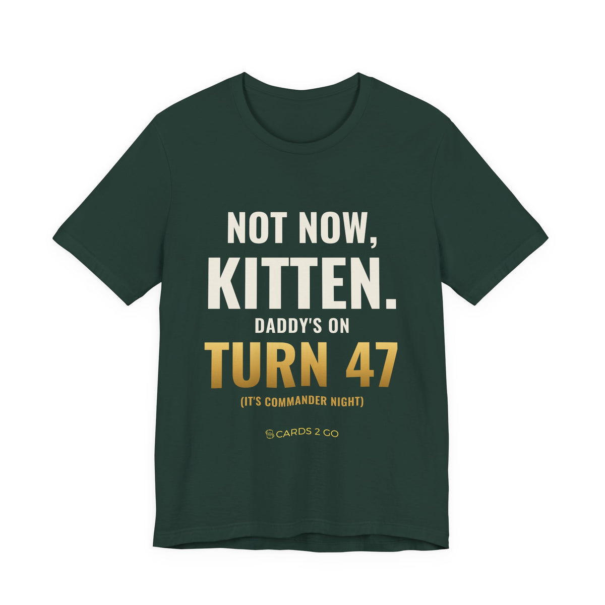 Not Now Kitten, Daddy's On Turn 47 Tee