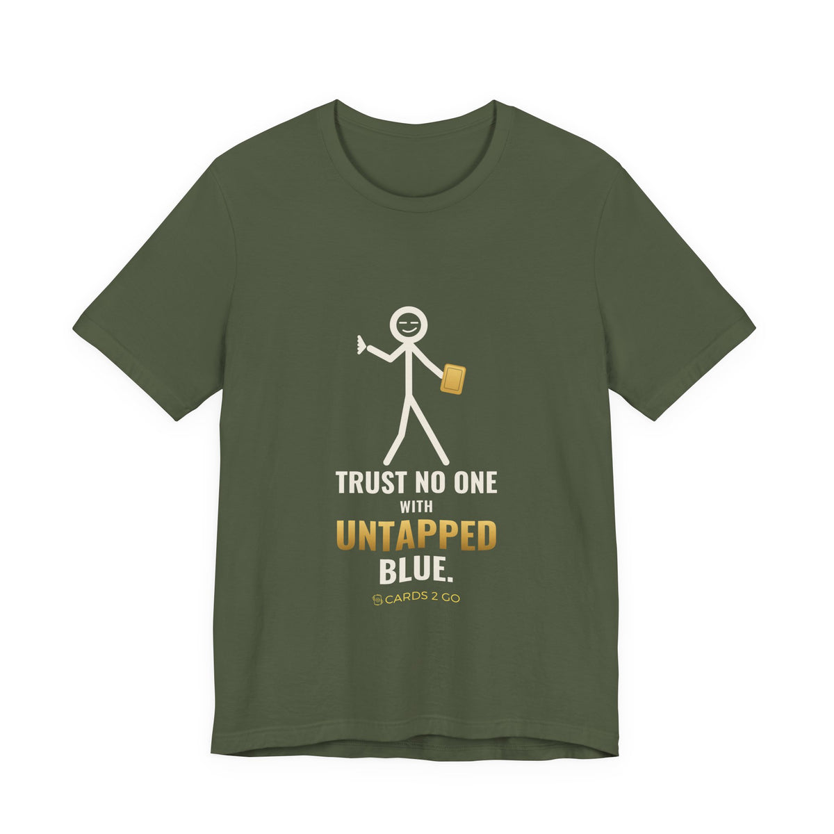 Trust No One With Untapped Blue Illustrated Tee