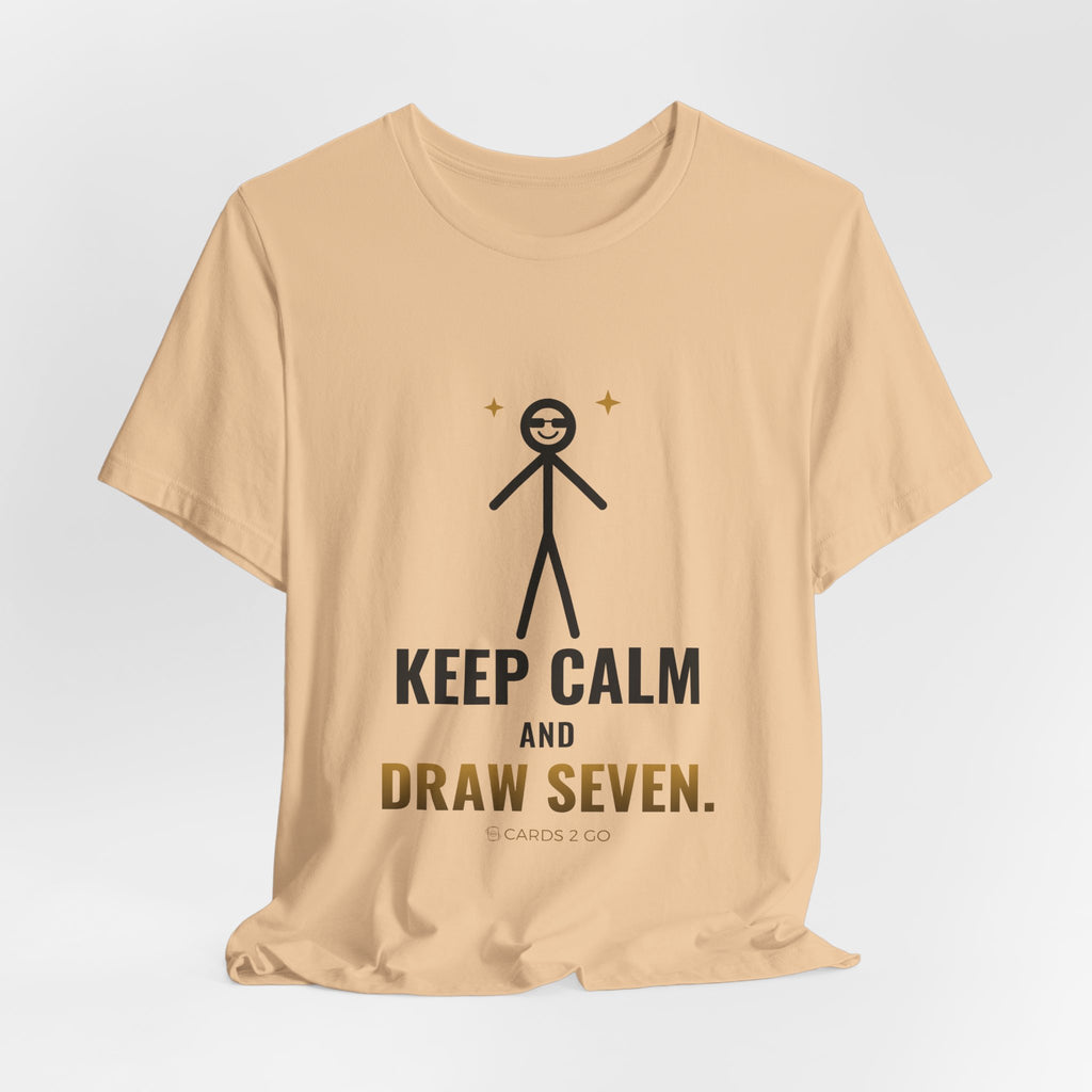 Keep Calm And Draw Seven Illustrated Tee