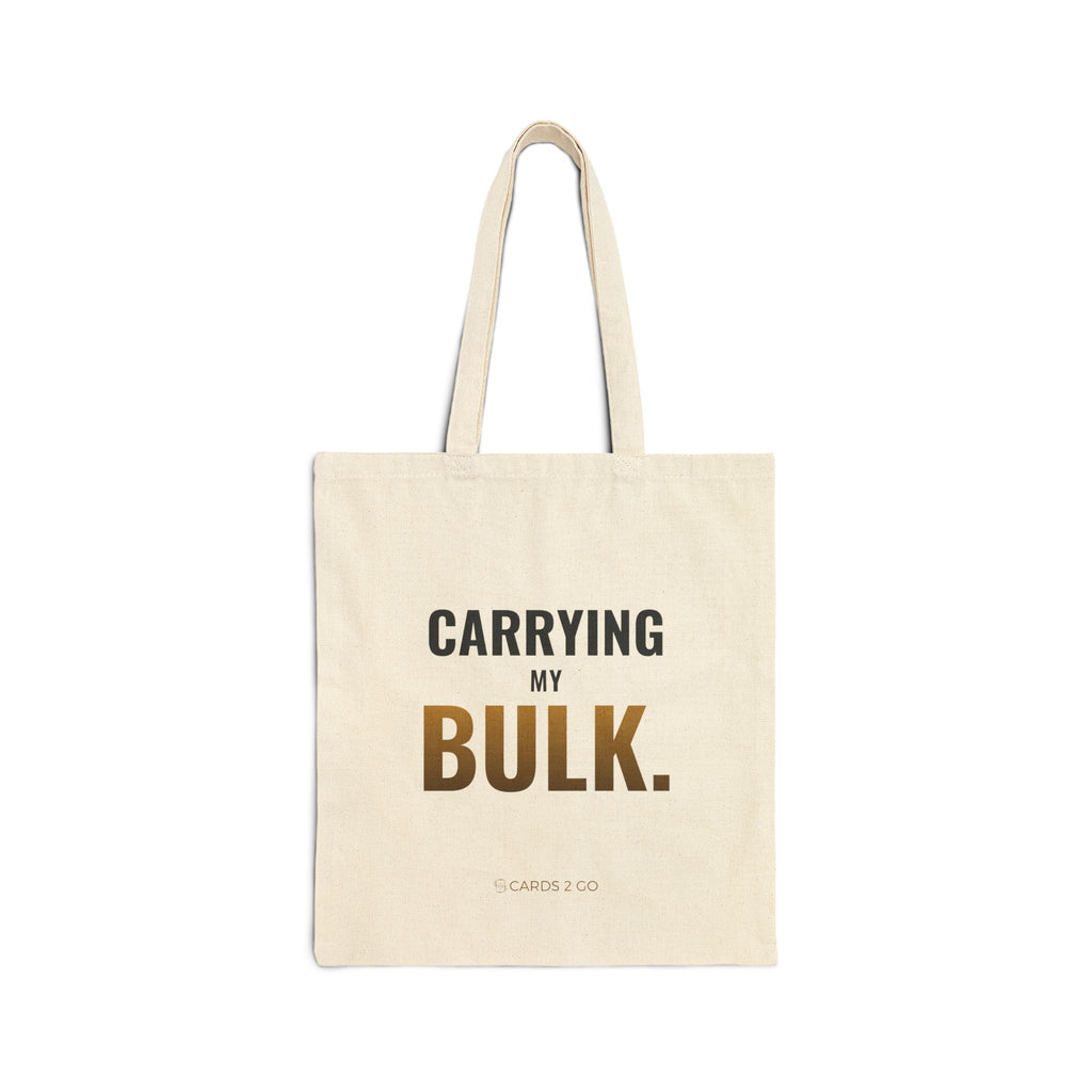 Carrying My Bulk Tote Bag – funny trading card tote bag by Cards2Go