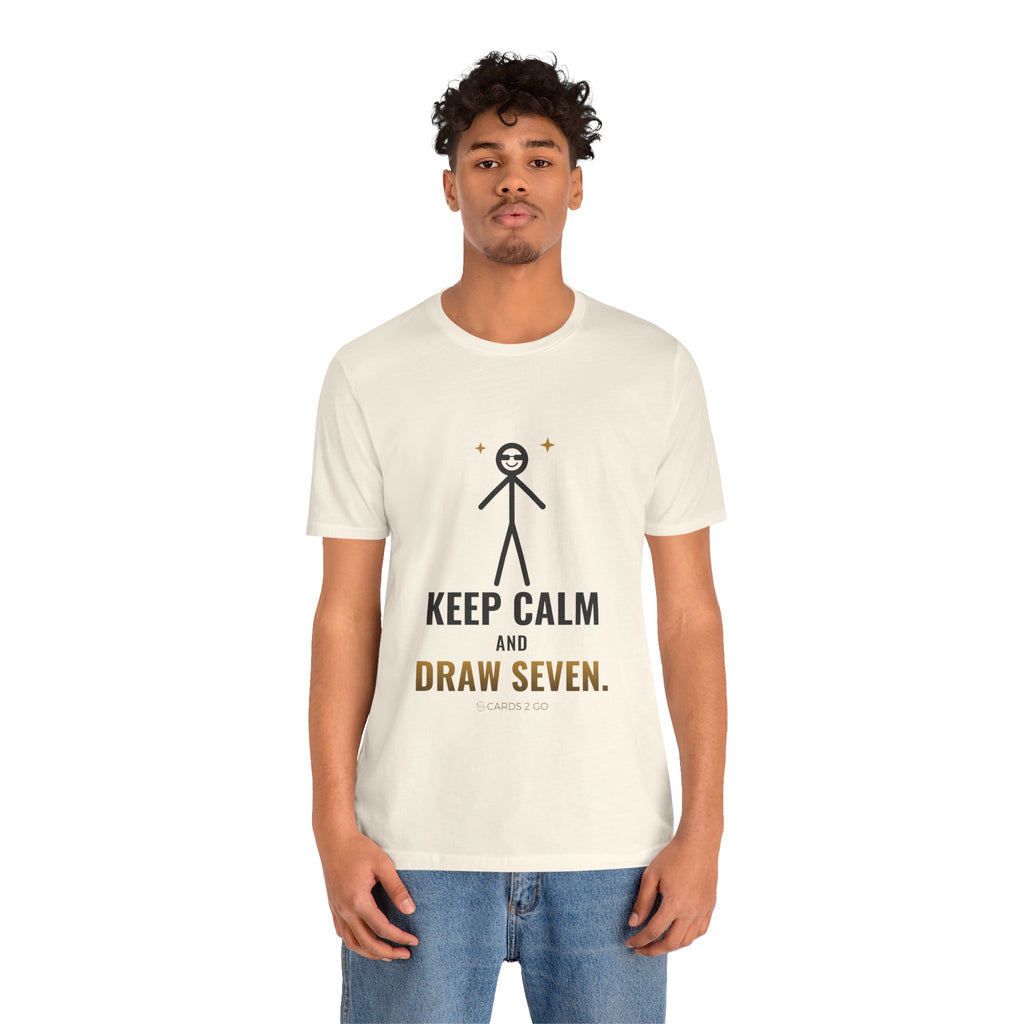 Keep Calm And Draw Seven Illustrated Tee
