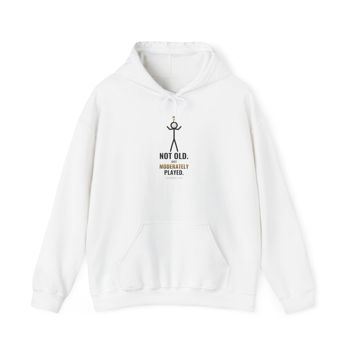 Not Old, Just Moderately Played Illustrated Hoodie – funny trading card hoodie by Cards2Go