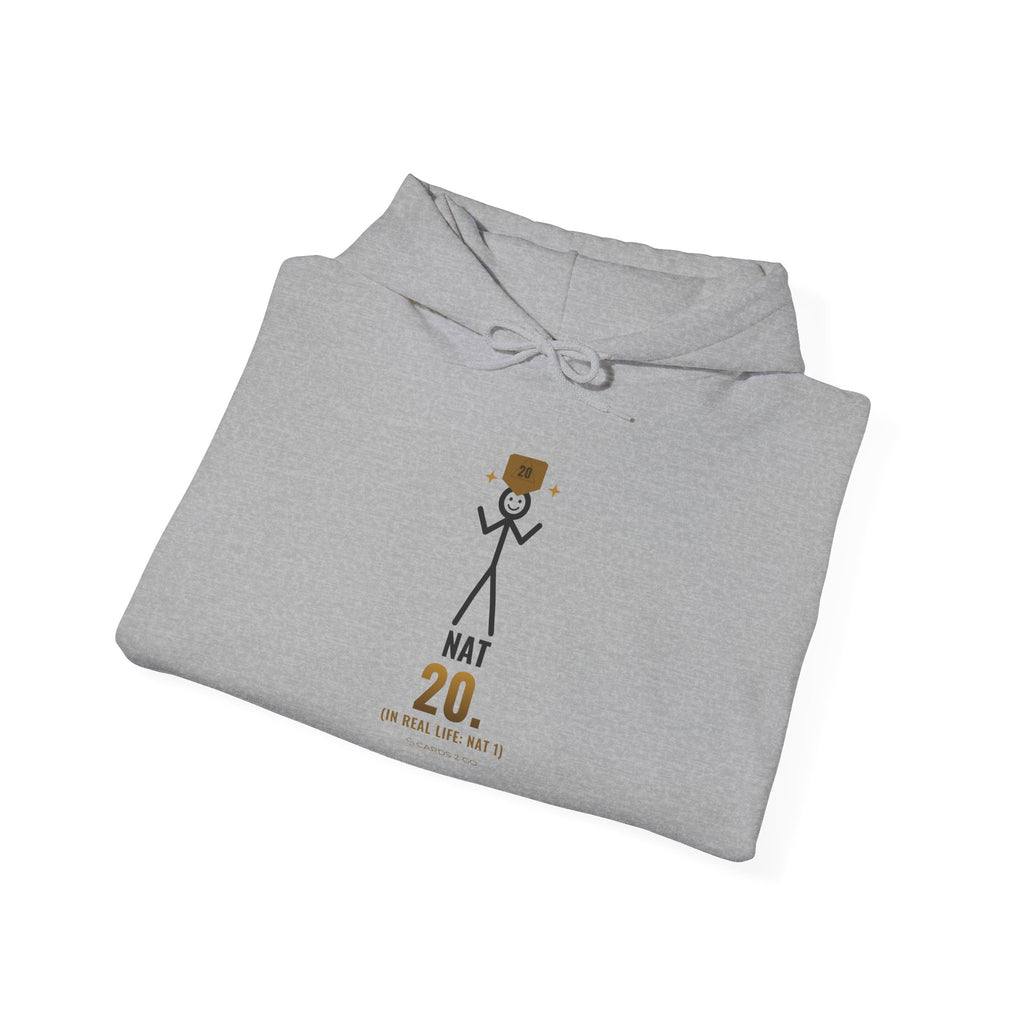 Nat 20 (In Real Life: Nat 1) Illustrated Hoodie
