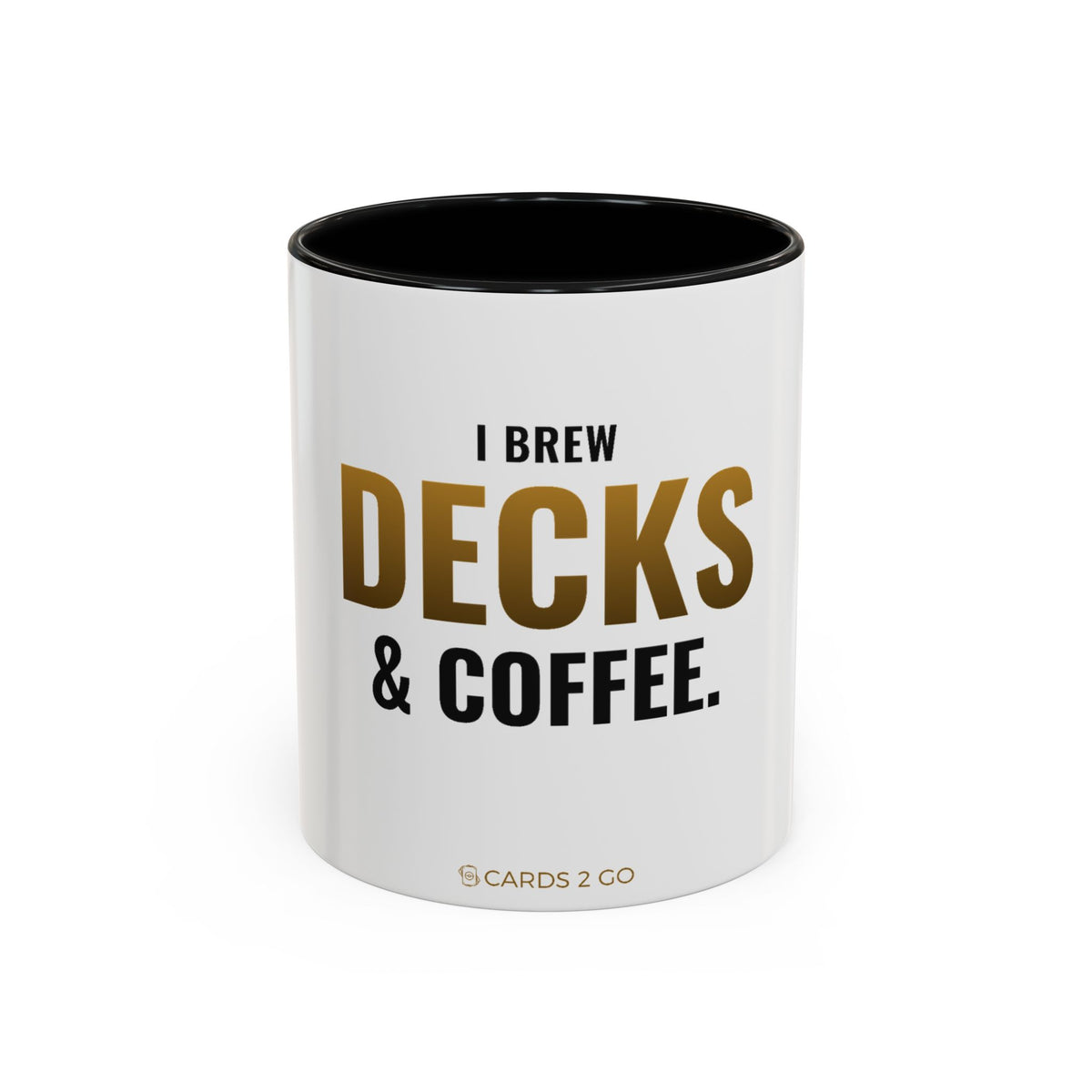 I Brew Decks & Coffee Mug – funny trading card coffee mug by Cards2Go