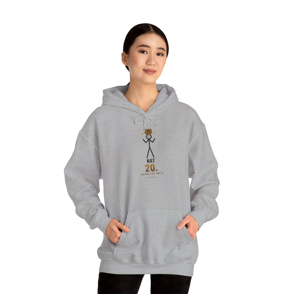 Nat 20 (In Real Life: Nat 1) Illustrated Hoodie