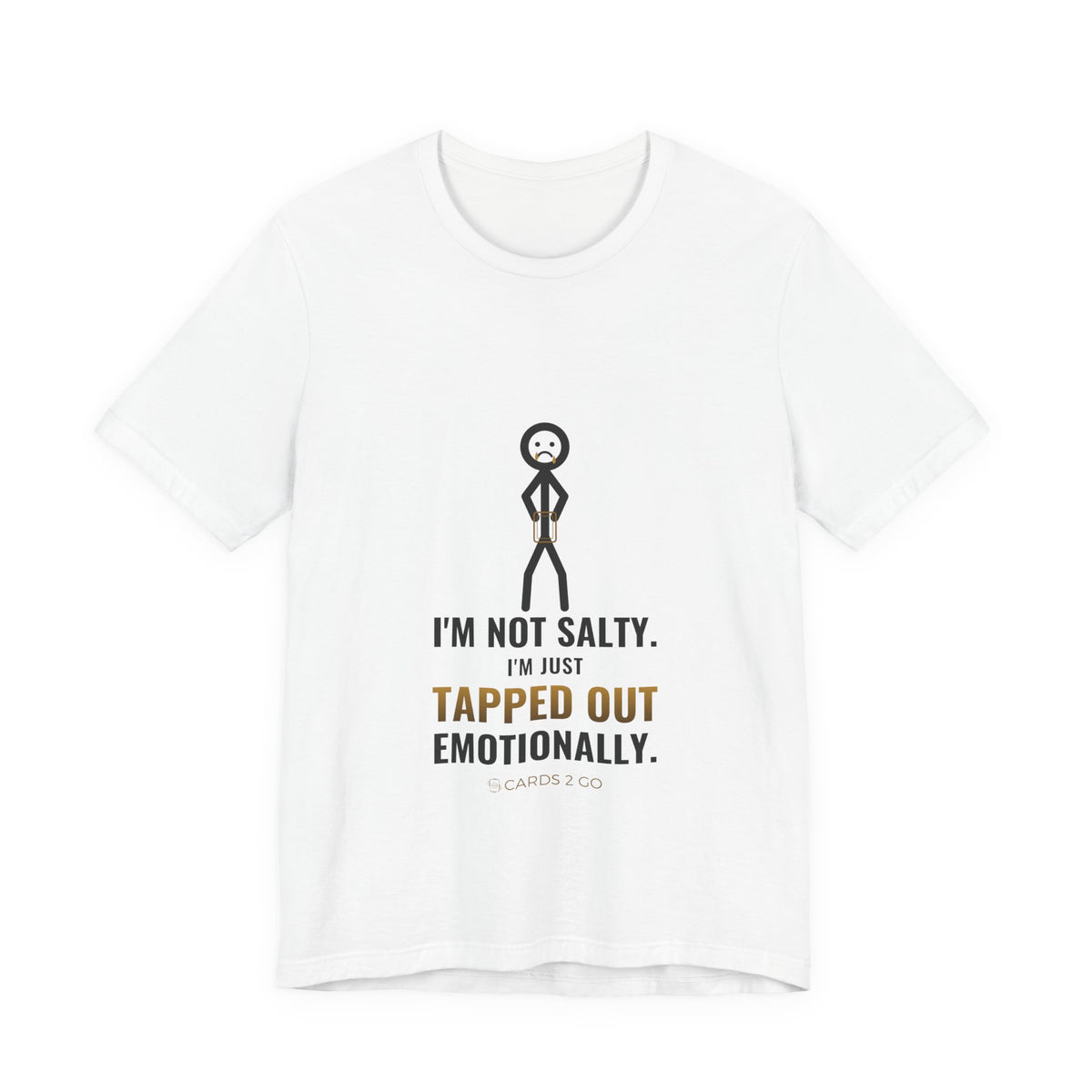 Tapped Out Emotionally Illustrated Tee – funny MTG t-shirt by Cards2Go