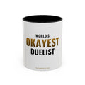 World's Okayest Duelist Mug – funny trading card coffee mug by Cards2Go
