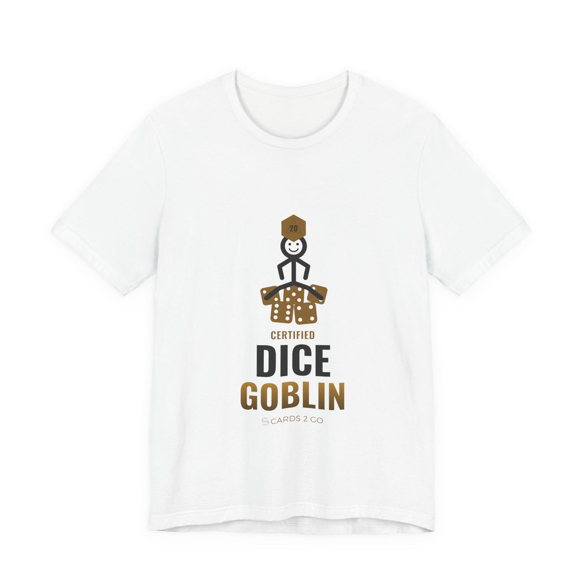 Certified Dice Goblin Illustrated Tee – funny D&D t-shirt by Cards2Go