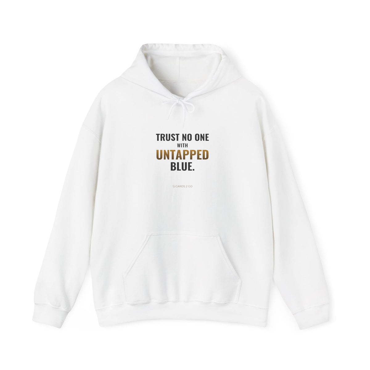 Trust No One With Untapped Blue Hoodie – funny MTG hoodie by Cards2Go
