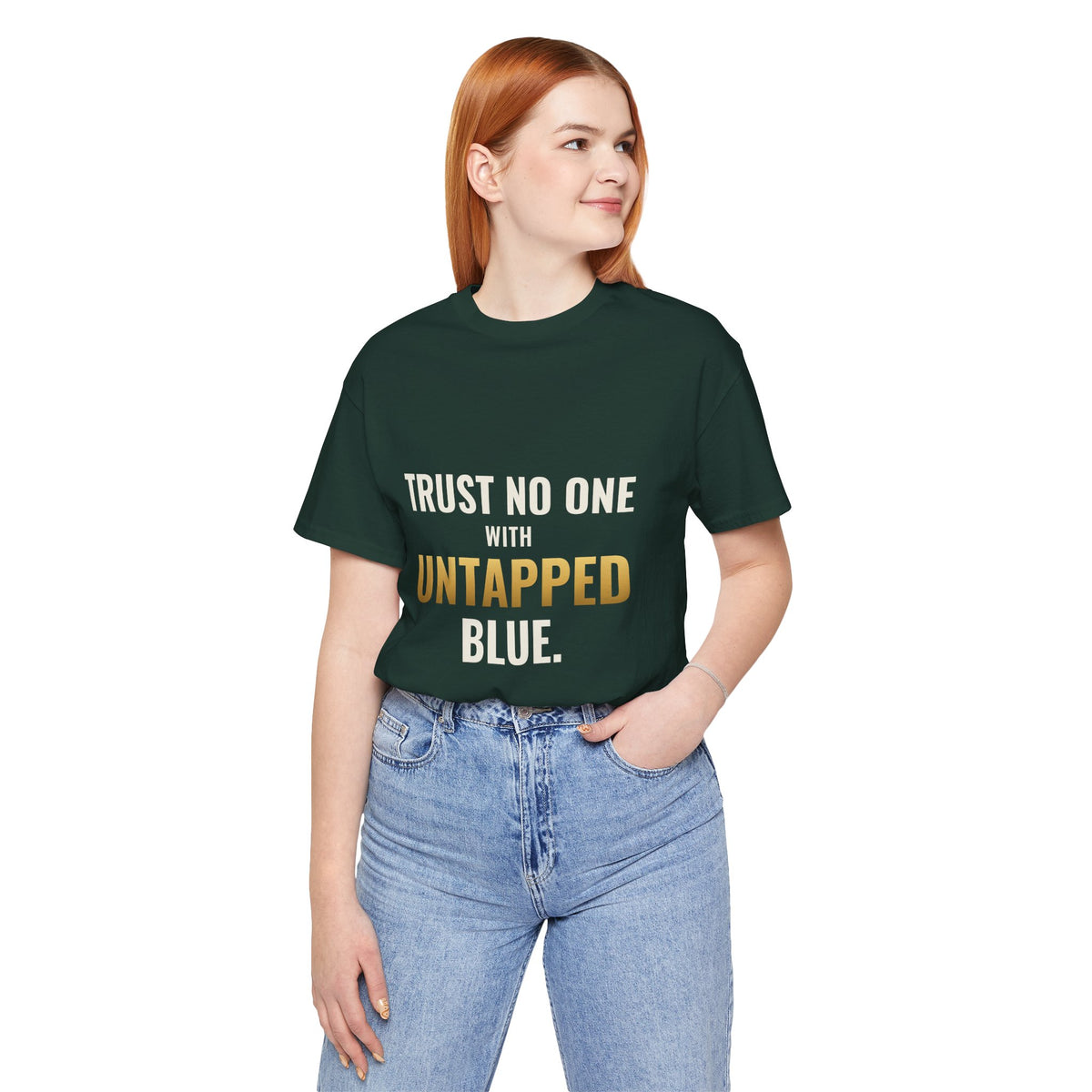 Trust No One With Untapped Blue Tee