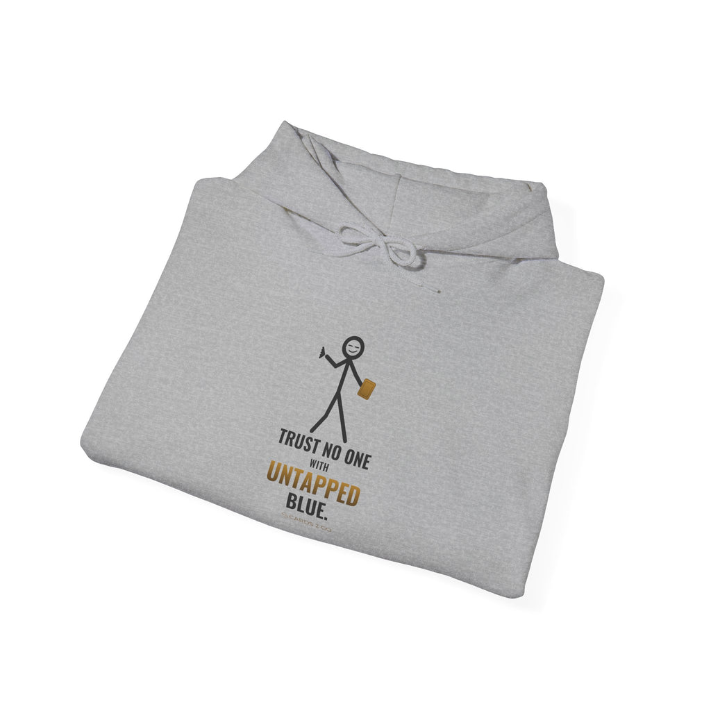 Trust No One With Untapped Blue Illustrated Hoodie