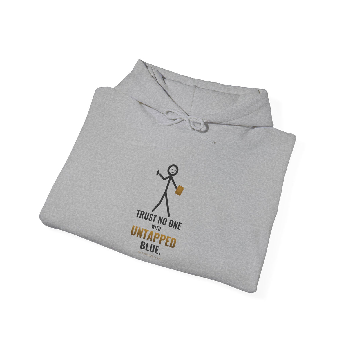 Trust No One With Untapped Blue Illustrated Hoodie