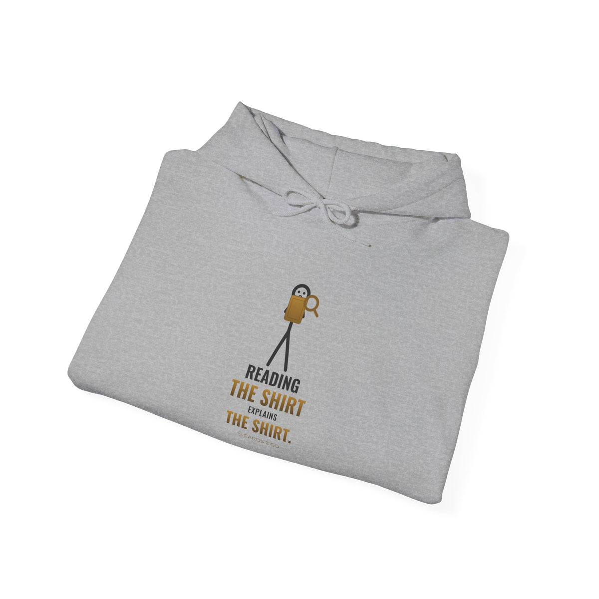 Reading The Shirt Explains The Shirt Illustrated Hoodie