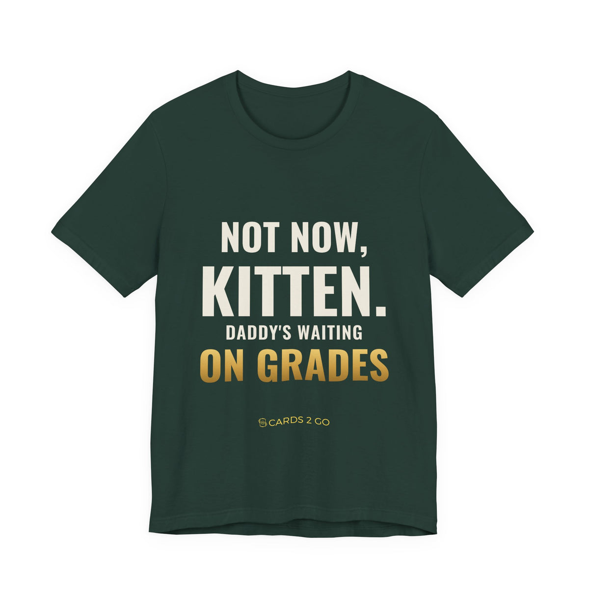 Not Now Kitten, Daddy's Waiting On Grades Tee
