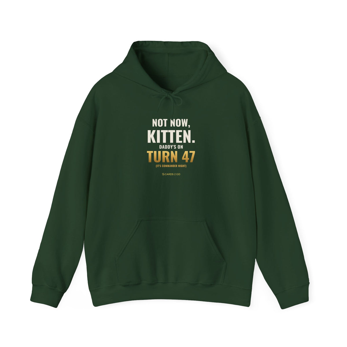 Not Now Kitten, Daddy's On Turn 47 Hoodie