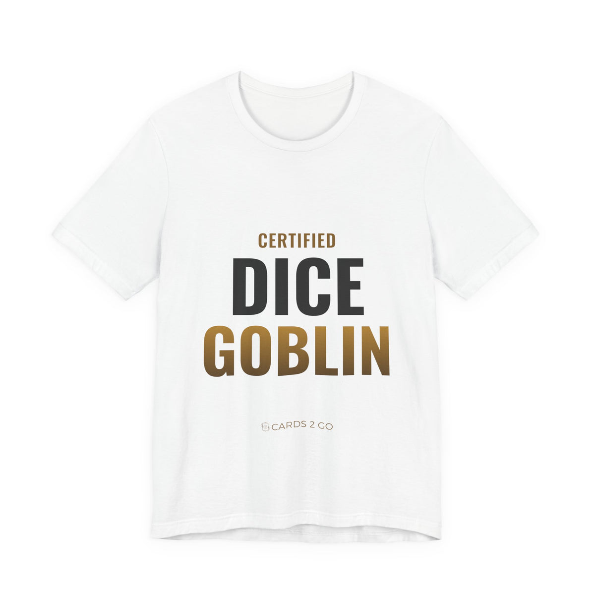 Certified Dice Goblin Tee – funny D&D t-shirt by Cards2Go